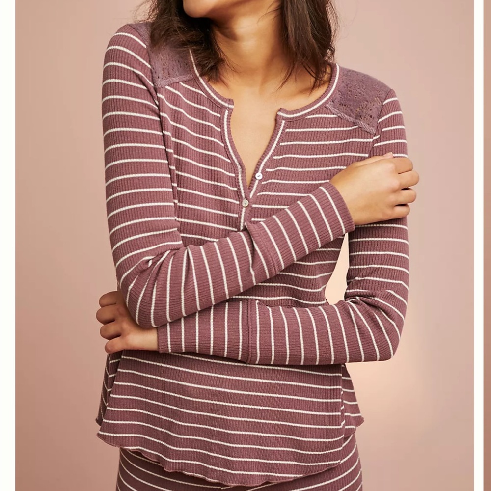 EUC Anthropologie Floreat Campground Thermal Shirt - Size Small